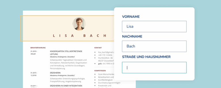 Trage Deine Kontaktdaten Ein